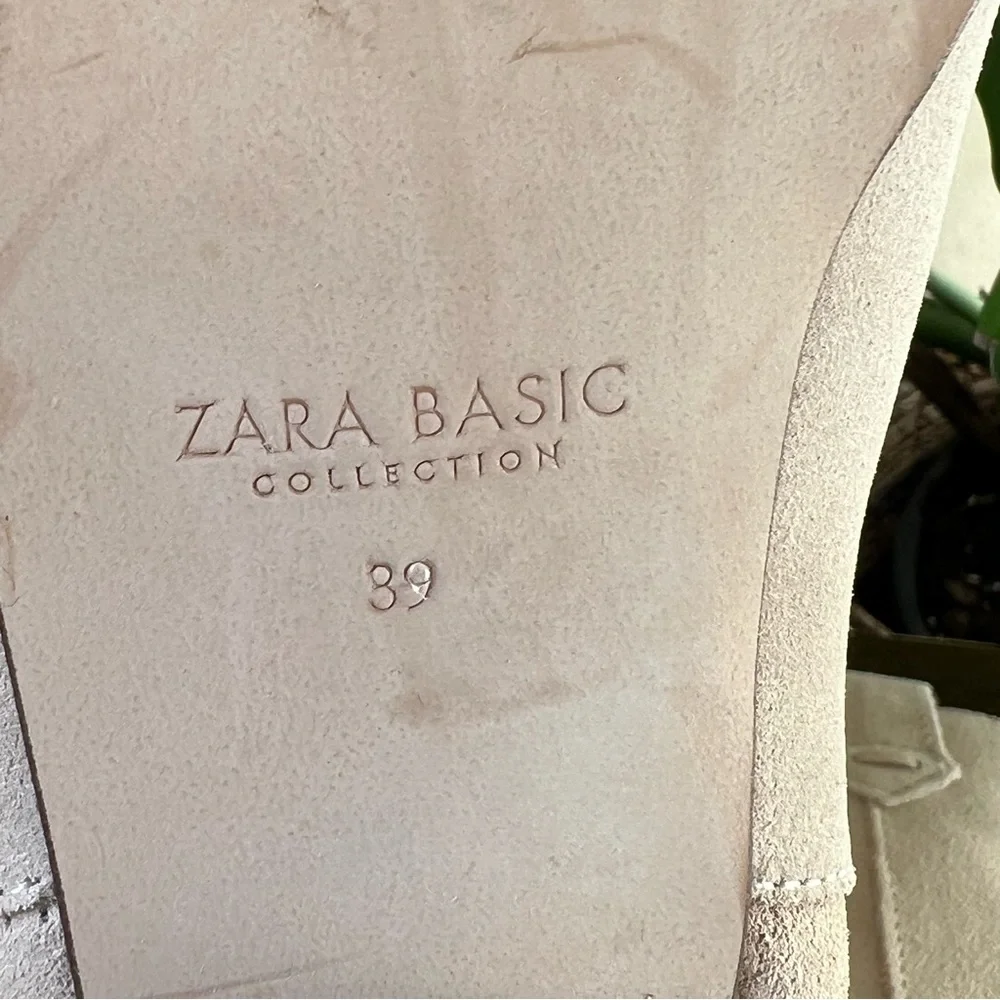 Zara Fringe Cream Suede Ankle Boots EU39 US8 ‘Display Shoes’
